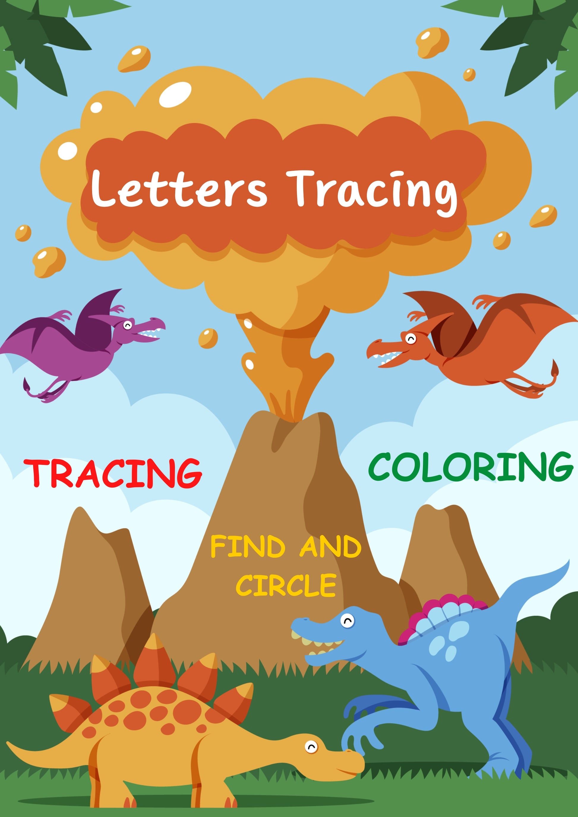 Dinosaur ABC Tracing Sheets: Letters A-C (Printable PDF)